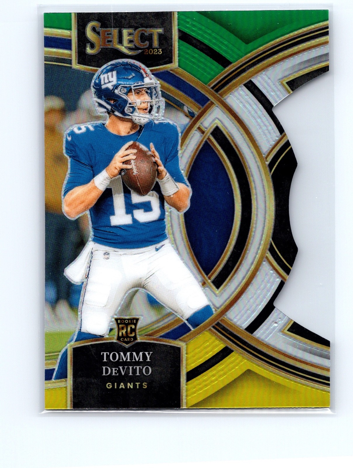 2023 Select - Premier Level Tommy DeVito #102 Green & Yellow Prizm Die-Cut (RC)