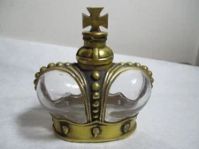 Vintage Prince Matchabelli Duchess of York Gold Crown Perfume Bottle Empty