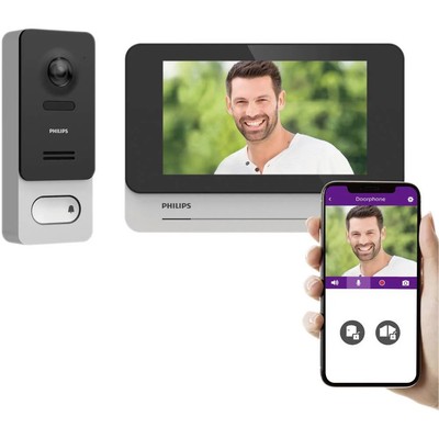Philips WelcomeEye Wireless Video-Türsprechanlage Bluetooth , WLAN Komplett-Set