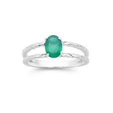 Amazing Green Onyx Gemstone Ring 925 Sterling Silver Handmade Prong Set Jewelry
