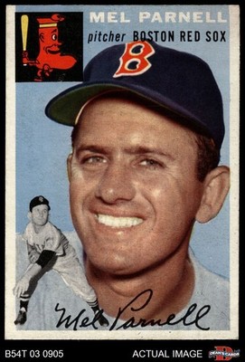 1954 Topps #40 Mel Parnell White Back Red Sox 4.5 - VG/EX+