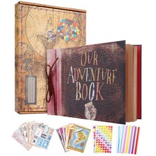 80-Page Scrapbook Photo Album Kraft Paper DIY Photo Book for Wedding Baby Family