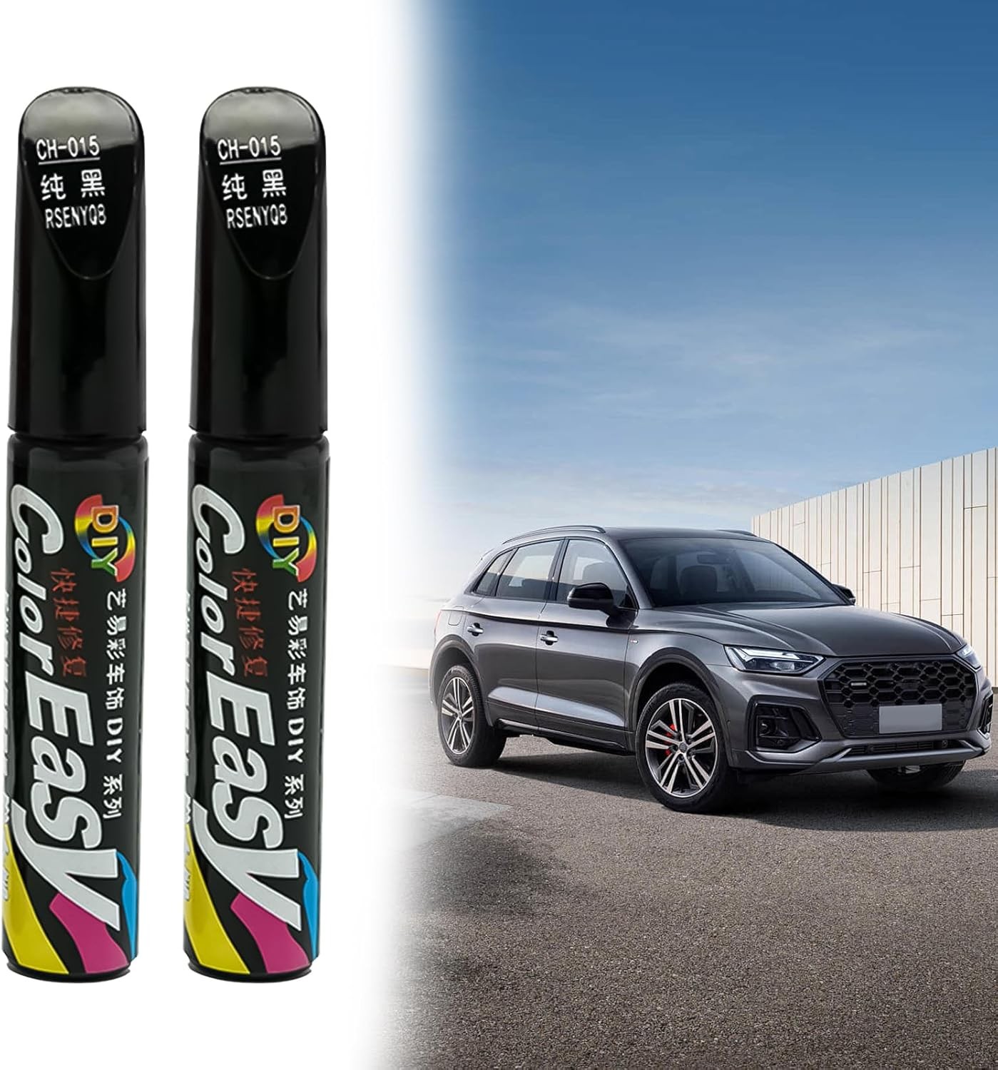 KDJXZ Car Touch Up Paint Pen 2PCS - Black Car Scratch Repair Pen