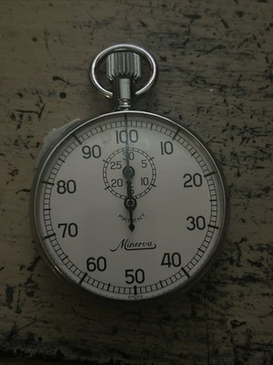 Minerva Swiss Vintage Mechanical Pocket Stopwatch beautiful condition Works  