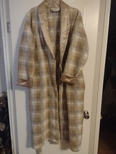 victoria secret plaid Flannel Fleece Long Open Front Belted Pocket Bathrobe