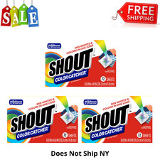 (3 PK) Shout Color Catcher, Dye-Trapping Laundry Sheets, Prevents Bleeding, 72ct