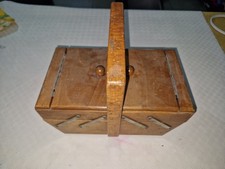 VECCHIO CONTENITORE PORTA CUCITO SARTA grande  - OGGETTO D'EPOCA