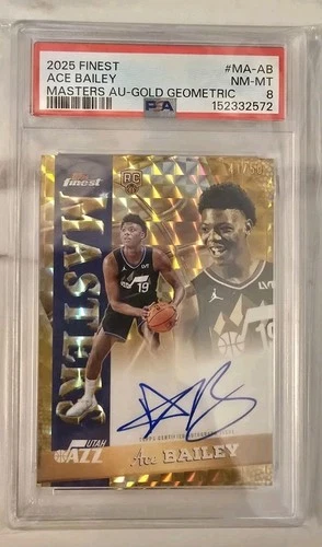 ACE BAILEY Rookie 2025-26 Topps Finest Masters Gold Geometric Auto /50 Jazz RC