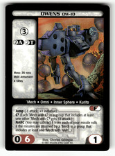 BATTLETECH Owens OW-10 1997 Wizards of the Coast CCG Card Rare