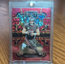 2023 Panini Select Red Disco Baker Mayfield #92 Concourse Buccaneers /49