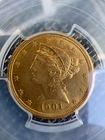 1901-S LIBERTY HEAD HALF EAGLE $5 GOLD PCGS AU58