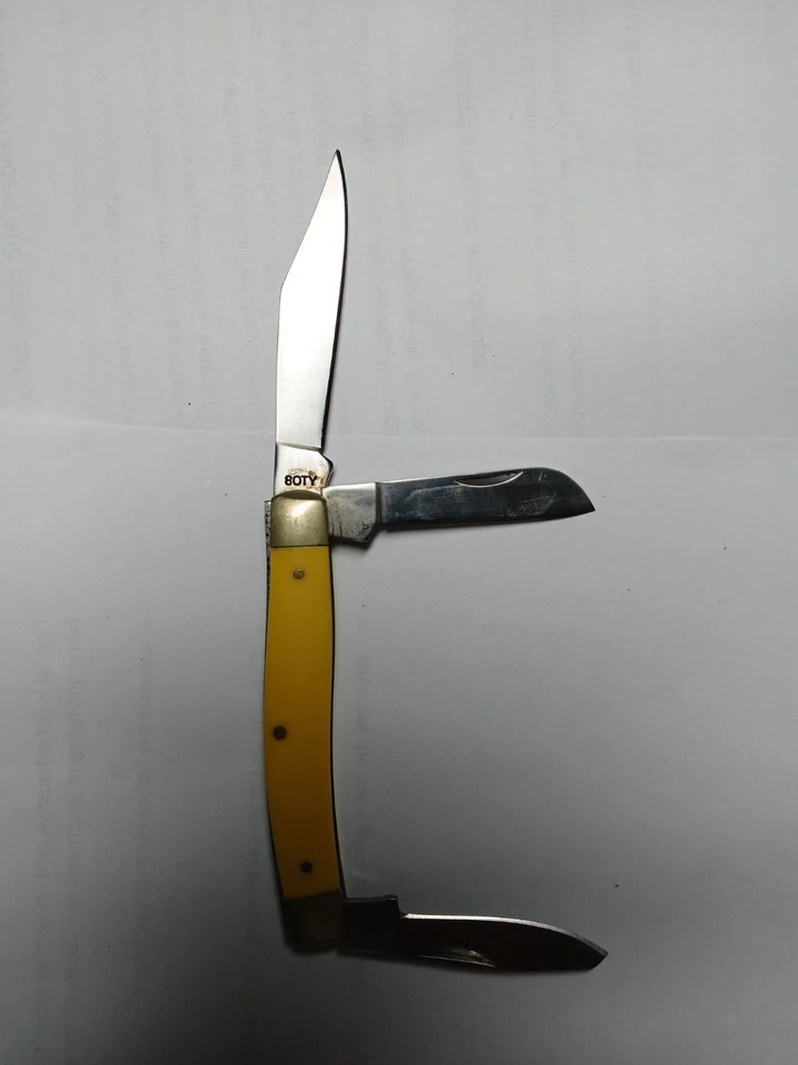 Schrade Limited Edition Old Timer 80TY Stockman Folding Pocketknife - Yellow - Image 2 of 4