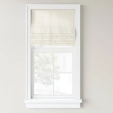 1pc 31"x64" Light Filtering Cordless Jute-Like Roman Window Shade Light Orange -