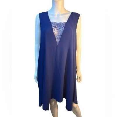 BCBGMaxAzria Alie Sleeveless A-LIne  Mini OreintBlue Dress MSRP $198 Size L, NWT
