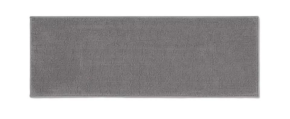 Alfombra de baño Room Essentials Everyday Chenille gris oscuro alfombra 20" x 58" Foto 3 de 4