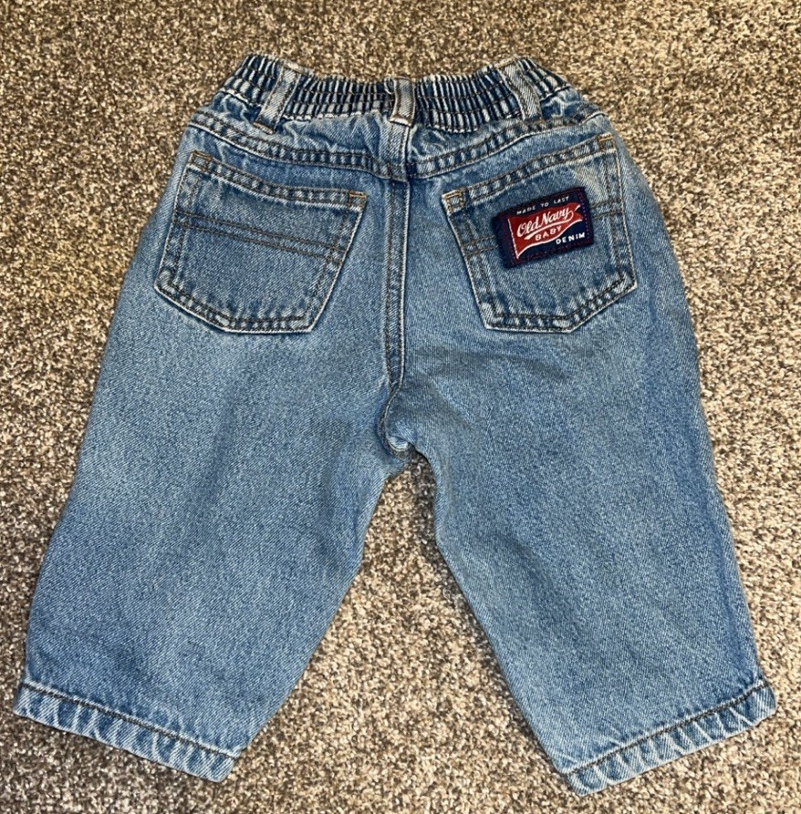 Vintage Old Navy Baby Blue Denim Jeans Size 6-12 Months  Old Navy Baby Denim