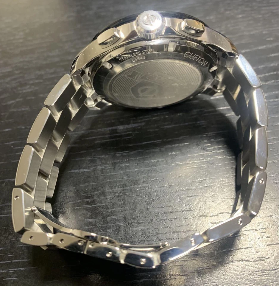 Reloj Automático Baume Mercier Clifton Negro/Plateado SS 50m Resistente al Agua Nuevo Foto 4 de 4