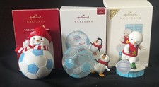 Hallmark Keepsake Ornaments Lot of 3 Soccer S...