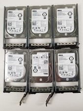 Lot of 6 Dell 1TB 7.2K RPM SATA 2.5" SFF HDDs w/ Dell Hot-Swap Server Caddies