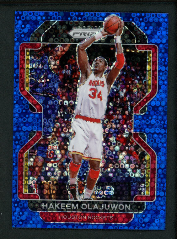 2021-22 Hakeem Olajuwon 015/150 Panini Prizm Blue Disco