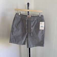 Ocean Pacific OP Corduroy Chino Pull On Shorts Gray Cotton Blend Men s S NWT