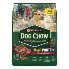 Purina Dog Chow High Protein Beef Dry Dog Food 44 lb 0.95 per pound