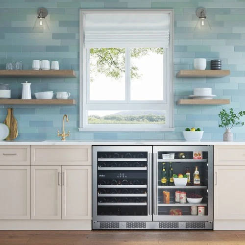 Avallon AWCBV45140 48"W 45 Bottle Capacity Dual Zone Wine Cooler - Stainless - Picture 2 of 2