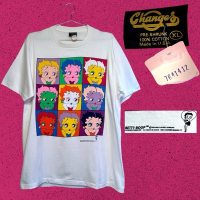 Vintage 90s Betty Boop T-shirt XL DEADSTOCK new RARE Andy Warhol 