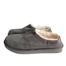 Koolaburra by UGG Men's Suede Slippers - Graisen Size 10 Gray