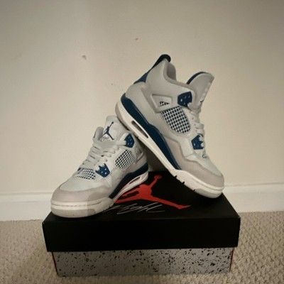 Jordan Air Jordan 4 Retro Off White/Military Blue  HF4281-141 Mid Top Sneaker