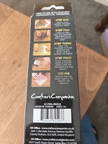 Crafters Companion Foil.roll 2m Rose Gold Use With Foil Transfers Crafting New - Picture 4 of 4