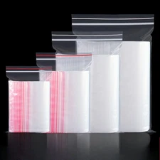 100-400 PCS Strong 2 Mil Clear Reclosable Zip Plastic Lock Bags Poly Zipper UL