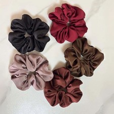 Large Silk Satin Scrunchies Women Sleeping Big Jumbo Giant Oversized 5 PCS