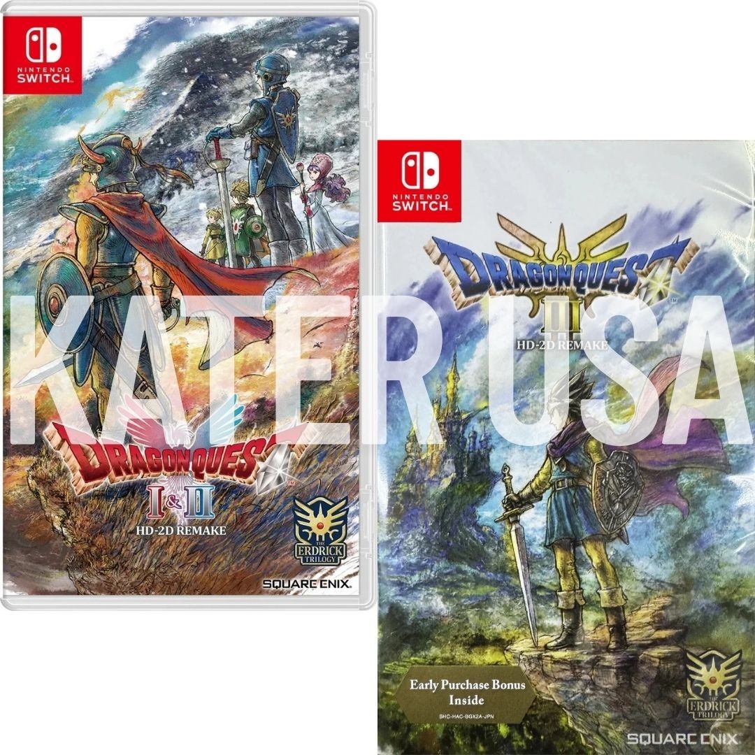 Switch ドラゴンクエスト3 / 1&2 Dragon Quest I & II (Multi-Language) + III HD-2D Remake Switch New