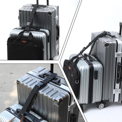 4 Pcs Add a Bag Luggage Straps Adjustable Suitcase Strap Belt Connector Trave...