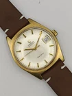 Omega Seamster Genève Automatic Champagne Sunburst Dial Mens C-Shape Watch 1968