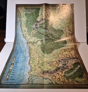 D&D Fold-Out Poster Map of the Sword Coast and Phandalin - Dungeons and Dragons