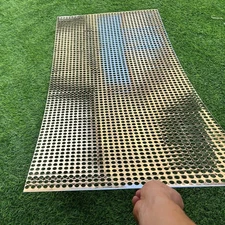 39.3"X19.3" Perforated Metal Sheets 20 Gauge Expanded Metal Mesh Aperture 0.4In