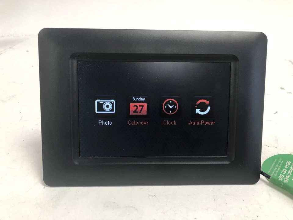 Digital Photo Frame 7 Inch LCD Display with Clock Calendar Features Pre Owned  - Image 2 of 4