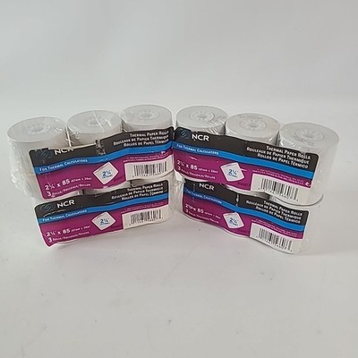 Lot  Of 4 NCR Thermal Electronic Calculator Rolls  Paper 2 1/4 in x 85 ft 3pk
