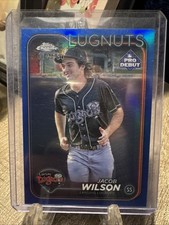 2024 Topps Pro Debut Chrome Jacob Wilson Blue Refractor #/150 Lugnuts