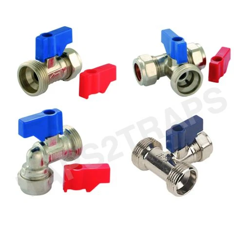 WASHING MACHINE/DISHWASHER VALVE HOT u0026 COLD WATER C/P VALVE TAP | eBay