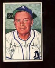 1952 Bowman #98 Jimmie Dykes EX w/ wrn top right