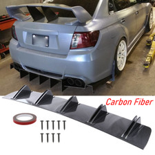 For Subaru Wrxsti Sedan Rear Bumper Diffuser Shark 5-fins Spoiler Lip Splitter