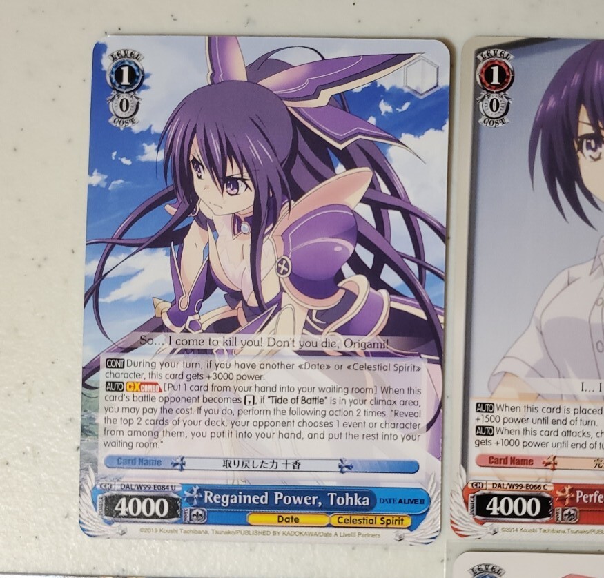 Weiss Schwarz TCG Date a Live Tohka Yatogami Cards English Mint | eBay