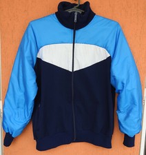 Vintage 80s Track Jacket BEEM West Germany Color Block Casual Urban Blue S/M 