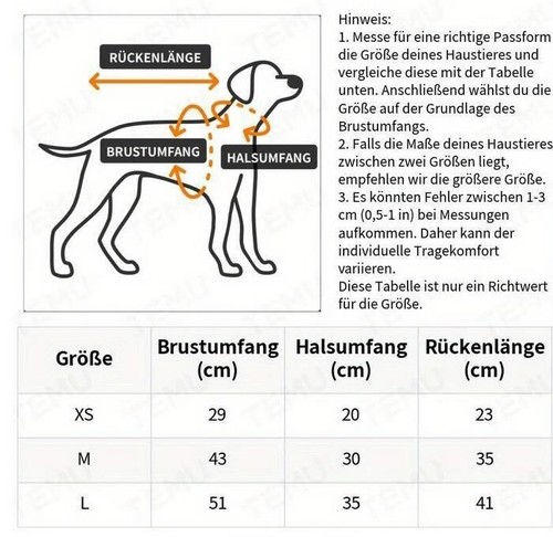 Hunde OP Genesungsbody Postoperativ Body Schutzabdeckung Hundebody Rosa -Weiß - Bild 4 von 4