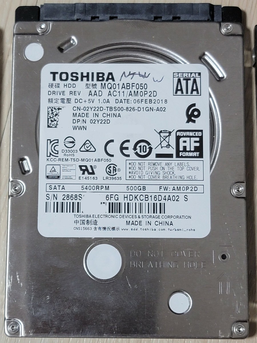 Lot of 6 - HGST WD Toshiba Fujitsu SATA 2.5