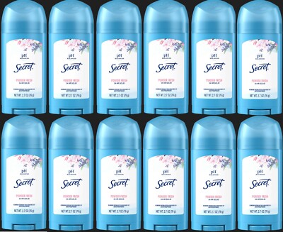 Secret Powder Fresh Invisible Solid Antiperspirant Deodorant 2.7 oz (Pack of 12)