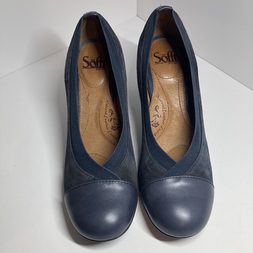 Sofft Heather Blue Navy Suede Pumps 